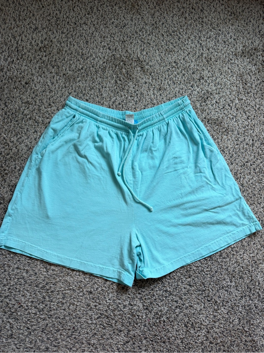 Fresh Produce Women's Blue Cotton Knit Sweat Shorts Elastic Waist Drawstring XL